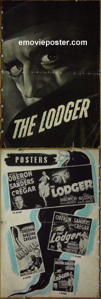 g502 LODGER vintage movie pressbook '43 Laird Cregar, Merle Oberon