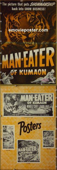 g547 MAN-EATER OF KUMAON vintage movie pressbook '48 Sabu, Wendell Corey
