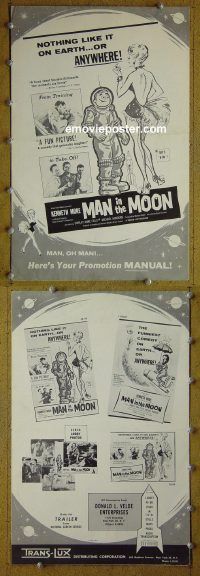 g536 MAN IN THE MOON vintage movie pressbook '61 Kenneth More, English!