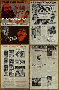 g545 MAN WITHOUT A BODY/FRIGHT vintage movie pressbook '57 horror!
