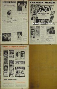 g350 FRIGHT/MAN WITHOUT A BODY vintage movie pressbook '57