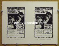 g551 MARK OF THE DEVIL vintage movie pressbook '72 exorcism!