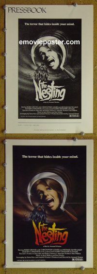 g554 MASSACRE MANSION vintage movie pressbook '81 The Nesting!