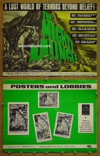 g561 MIGHTY JUNGLE vintage movie pressbook '64 terrors beyond belief!