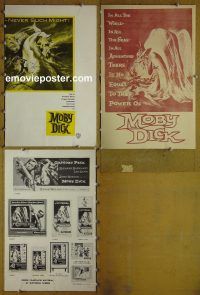 g564 MOBY DICK vintage movie pressbook '56 Gregory Peck, Orson Welles
