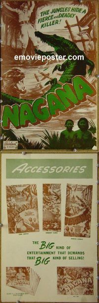 g596 NAGANA vintage movie pressbook R50s Melvyn Douglas, African jungle!