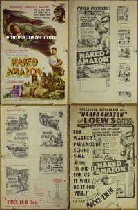 g597 NAKED AMAZON vintage movie pressbook '55 documentary