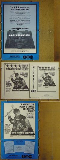 g615 NIGHT VISITOR vintage movie pressbook '71 Max Von Sydow