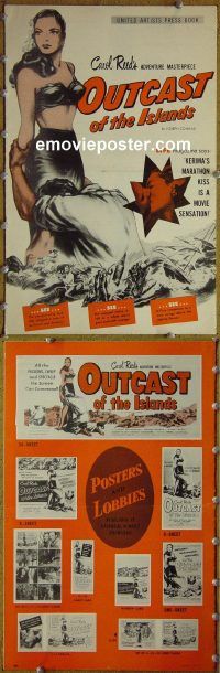 g621 OUTCAST OF THE ISLANDS vintage movie pressbook '52 Trevor Howard