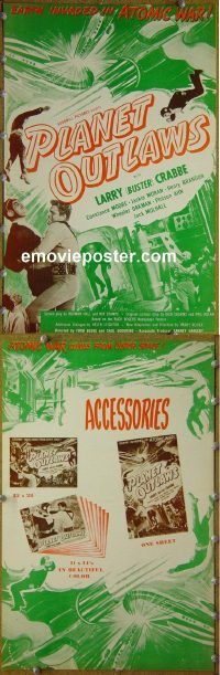 g630 PLANET OUTLAWS vintage movie pressbook '53 Buck Rogers repackaged!