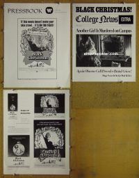 g668 SILENT NIGHT EVIL NIGHT vintage movie pressbook '75 Christmas horror!