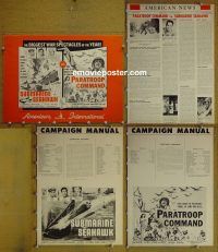 g690 SUBMARINE SEAHAWK/PARATROOP COMMAND vintage movie pressbook '59 WWII
