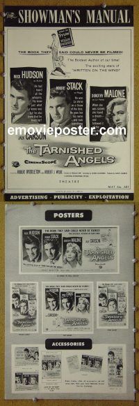 g692 TARNISHED ANGELS vintage movie pressbook '58 Rock Hudson, Robert Stack