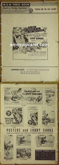 g694 TARZAN & THE LOST SAFARI vintage movie pressbook '57 Gordon Scott