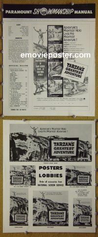 g698 TARZAN'S GREATEST ADVENTURE vintage movie pressbook '59 Gordon Scott
