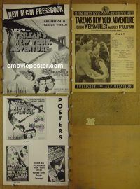 g699 TARZAN'S NEW YORK ADVENTURE vintage movie pressbook '42 Weissmuller