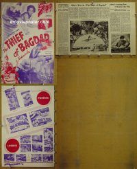 g703 THIEF OF BAGDAD vintage movie pressbook R47 Conrad Veidt, Sabu