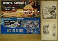 g744 WHITE SAVAGE vintage movie pressbook '43 Montez, Hall, Sabu