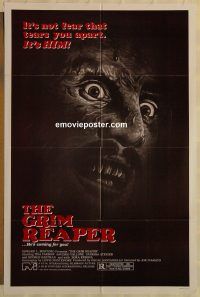 f829 ZOMBIE'S RAGE one-sheet movie poster '82 The Grim Reaper, horror!