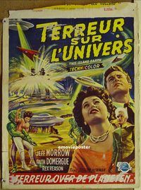 h056 THIS ISLAND EARTH Belgian movie poster '55 sci-fi classic, Morrow