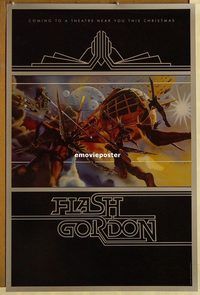 h061a FLASH GORDON teaser one-sheet movie poster '80 Max Von Sydow