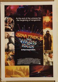 h073 STAR TREK 2 special movie poster '82 Nimoy, Shatner