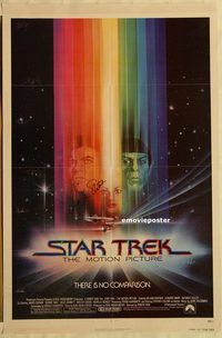 h204 STAR TREK signed advance one-sheet movie poster '79 William Shatner