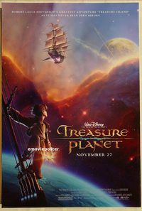 h292 TREASURE PLANET DS advance one-sheet movie poster '02 Disney sci-fi!