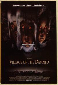 h296 VILLAGE OF THE DAMNED DS advance one-sheet movie poster '95 Carpenter