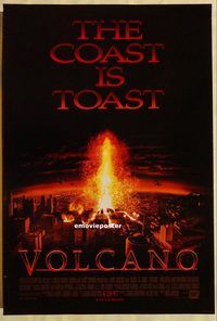 h297 VOLCANO DS advance one-sheet movie poster '97 Tommy Lee Jones, Heche