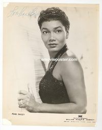 j965 PEARL BAILEY signed vintage 8x10 still '50s sexy portrait!
