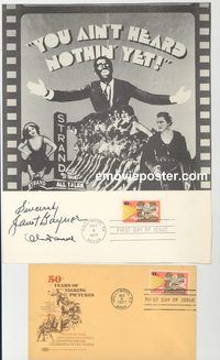 j958 JANET GAYNOR vintage signed letter '77 first day issue stamp!