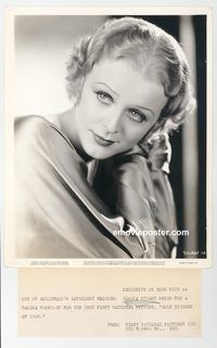 j251 GOLD DIGGERS OF 1935 vintage 8x10 still '35 Gloria Stuart portrait