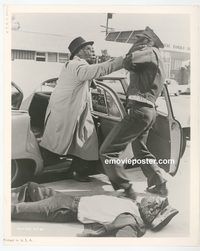 j280 HAND OF DEATH #1 vintage 8x10 still '62 John Agar, killing a cop!