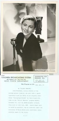 j436 JOAN FONTAINE vintage 8x10 still '37 CBS radio portrait!