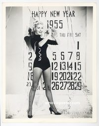 j907 JANET LEIGH #1 vintage 8x10 still '55 great happy New Year image!