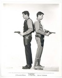 j577 PARDNERS vintage 8x10 still '56 Jerry Lewis & Dean Martin w/guns!