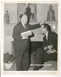 j857 WRONG MAN vintage 8x10 still '57 cool Alfred Hitchcock candid!
