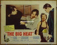 m045 BIG HEAT #3 movie lobby card '53 Glenn Ford, Lee Marvin