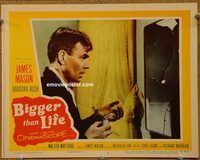m046 BIGGER THAN LIFE movie lobby card #8 '56 hophead James Mason!