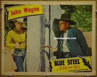 m054 BLUE STEEL movie lobby card #6 R40s great John Wayne close up!