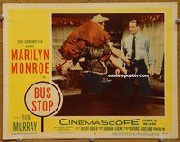 m061 BUS STOP movie lobby card #6 '56 Murray holds Marilyn Monroe!