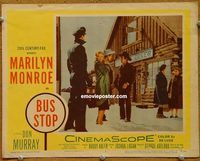 m062 BUS STOP movie lobby card #7 '56 Marilyn Monroe in the snow!