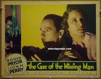 m073 CASE OF THE MISSING MAN movie lobby card '35 Roger Pryor, Perry