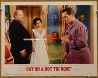 m075 CAT ON A HOT TIN ROOF movie lobby card #2 R66 Liz Taylor, Newman