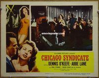 m080 CHICAGO SYNDICATE movie lobby card '55 sexy Abbe Lane sings!
