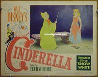 m083 CINDERELLA movie lobby card #4 '50 Walt Disney, great scene!