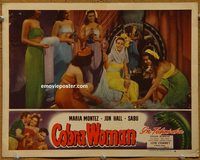 m087 COBRA WOMAN movie lobby card #4 R40s Maria Montez & sexy girls!