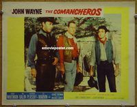 m091 COMANCHEROS movie lobby card #8 '61 John Wayne, Stuart Whitman