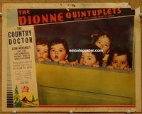 m101 COUNTRY DOCTOR movie lobby card '36 Dionne Quintuplets closeup!